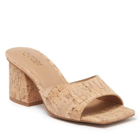 Abound Cork Block Heel Mules Sandals Women’s Size 6.5 - Picture 1 of 6